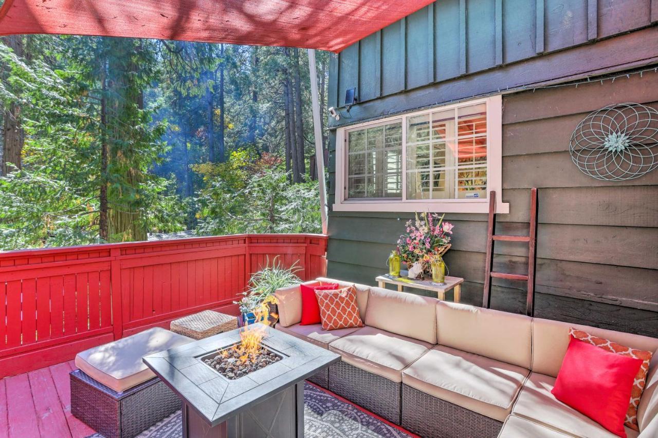 Boho Crestline Cabin, 1 Mile To Lake Gregory! Exteriör bild