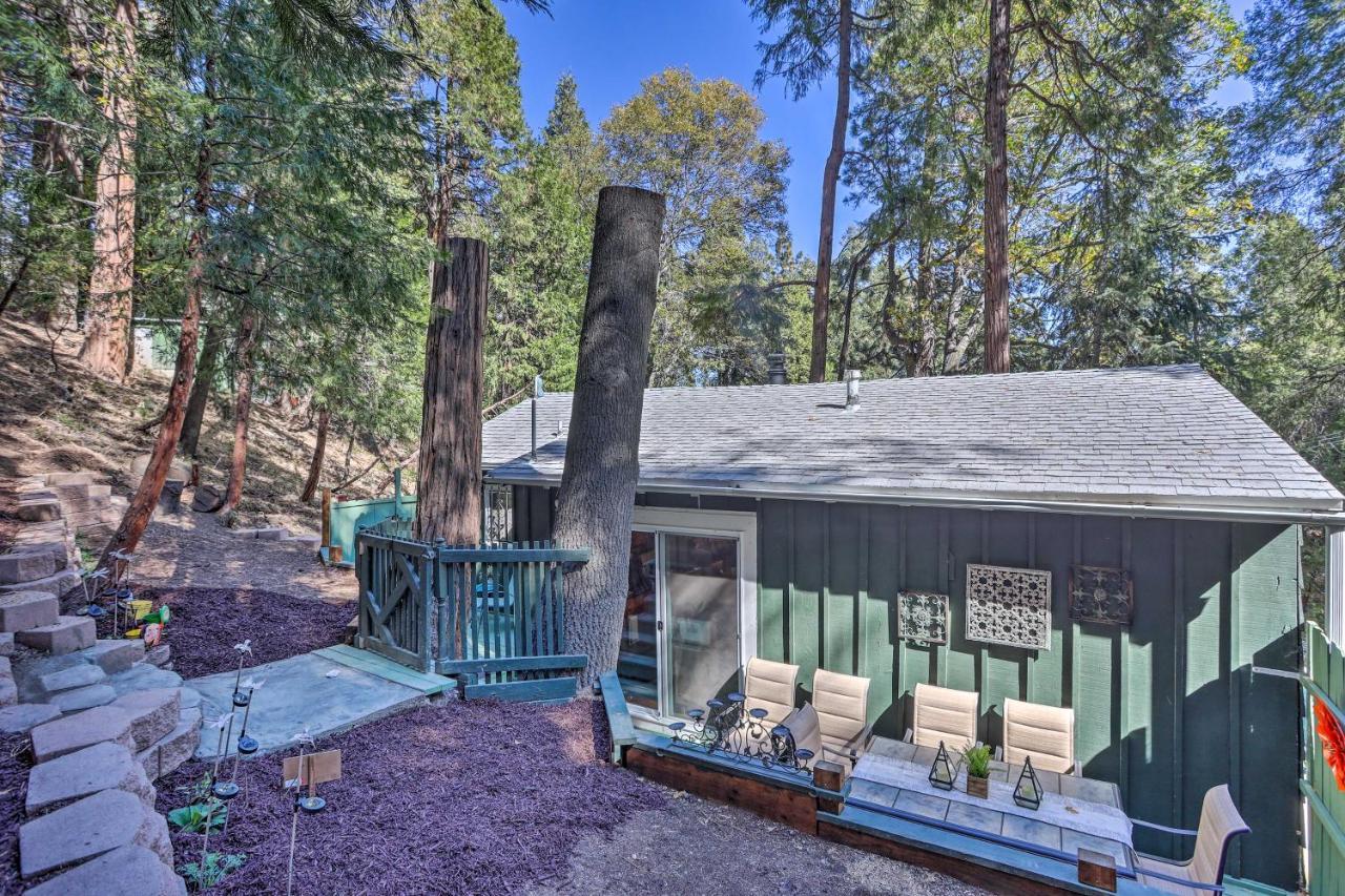 Boho Crestline Cabin, 1 Mile To Lake Gregory! Exteriör bild
