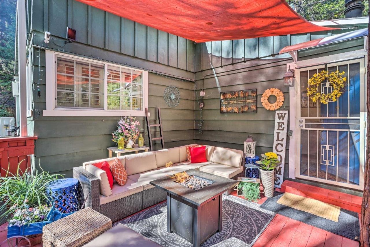 Boho Crestline Cabin, 1 Mile To Lake Gregory! Exteriör bild