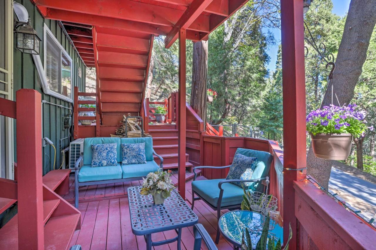 Boho Crestline Cabin, 1 Mile To Lake Gregory! Exteriör bild